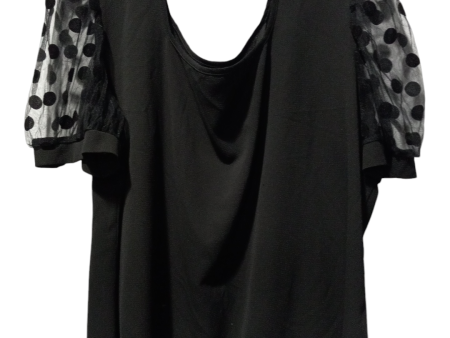 Blouse Short Sleeve By Shein In Black, Size: 2x Cheap