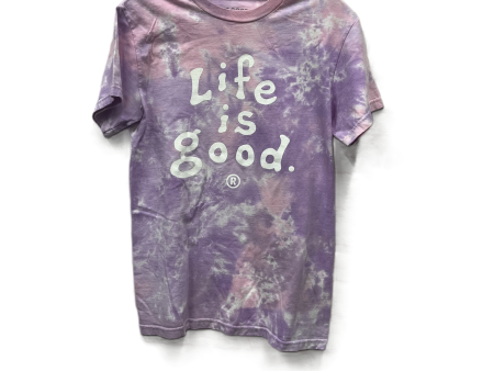 Athletic Top Short Sleeve By Life Is Good In Purple, Size: S Sale