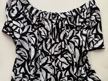 Top 3 4 Sleeve By Chicos In Black White, Size: L For Sale