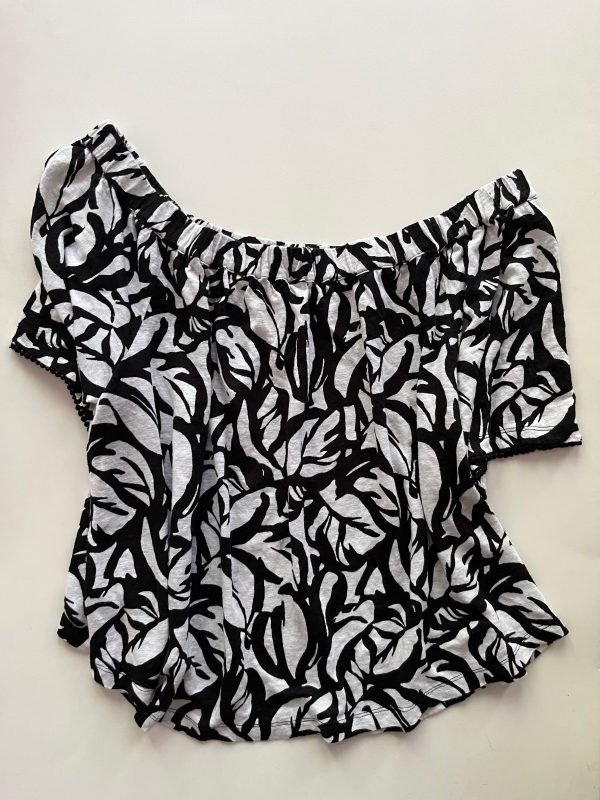 Top 3 4 Sleeve By Chicos In Black White, Size: L For Sale