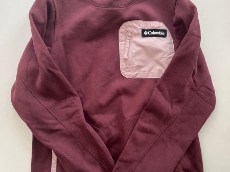 Sweatshirt Crewneck By Columbia In Burgundy, Size: Xs Online Sale