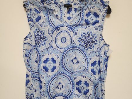 Top Sleeveless By Talbots In Blue & White, Size: M Online Hot Sale