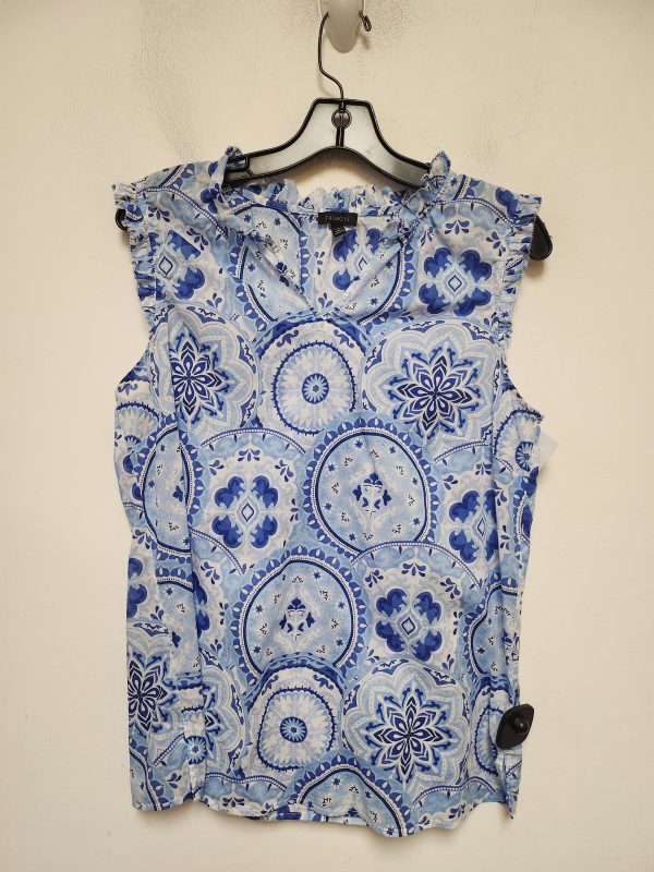 Top Sleeveless By Talbots In Blue & White, Size: M Online Hot Sale