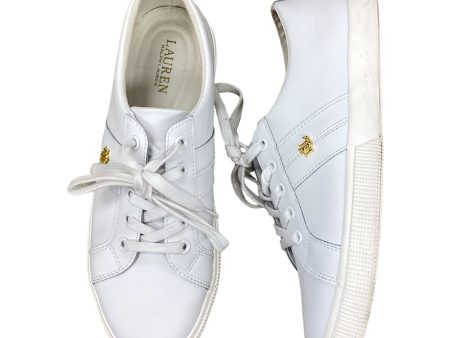 Shoes Sneakers By Ralph Lauren In Gold & White, Size: 9 Online now