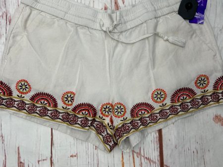 Shorts By Loft In White Red, Size: M Sale