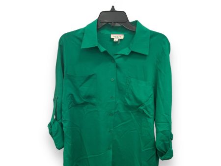 Blouse 3 4 Sleeve By Andree By Unit In Green, Size: S For Sale