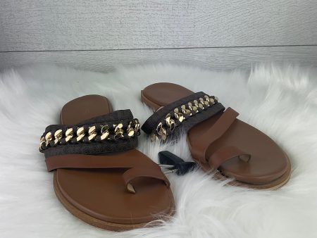 Sandals Designer By Michael By Michael Kors In Brown, Size: 9.5 on Sale