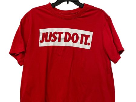 Athletic Top Short Sleeve By Nike Apparel In Red, Size: L Online