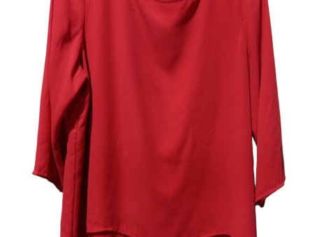 Blouse 3 4 Sleeve By Limited In Red, Size: L Supply