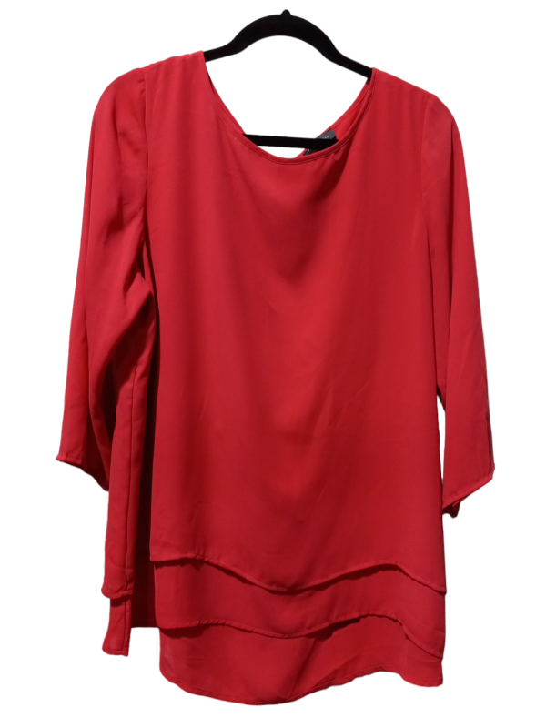 Blouse 3 4 Sleeve By Limited In Red, Size: L Supply