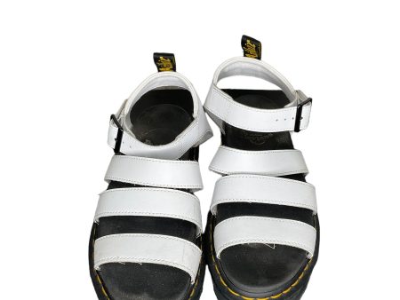 Sandals Heels Platform By Dr Martens In Black & White, Size: 8 Online Hot Sale