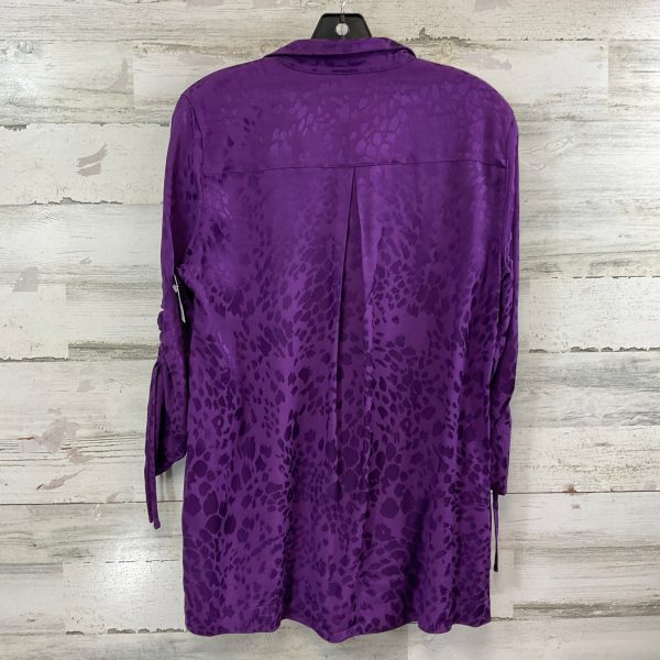 Blouse 3 4 Sleeve By John Mark In Purple, Size: S Cheap