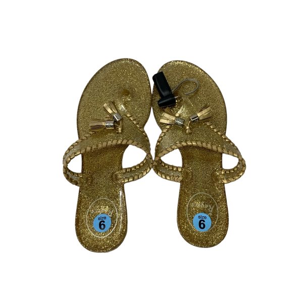 Sandals Designer By Jack Rogers In Gold, Size: 6 Fashion