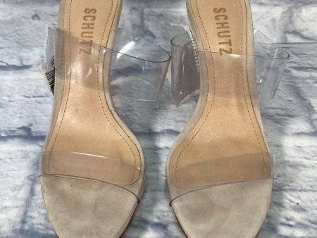 Sandals Heels Kitten By Clothes Mentor In Tan, Size: 5.5 Supply