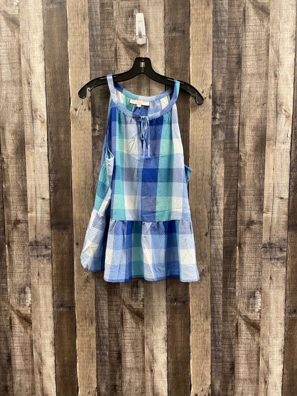 Top Sleeveless By Loft In Checkered Pattern, Size: Xl Online Hot Sale