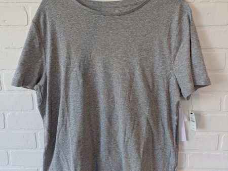 Top Short Sleeve Basic By Talbots In Grey, Size: 2x Online Sale