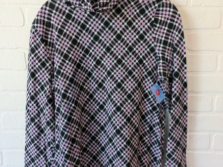 Top Long Sleeve Basic By Talbots In Houndstooth, Size: L Fashion