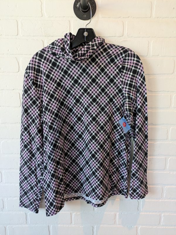 Top Long Sleeve Basic By Talbots In Houndstooth, Size: L Fashion