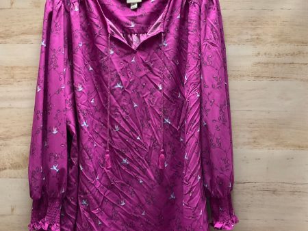 Top Long Sleeve By Ava & Viv In Purple, Size: 3x Online