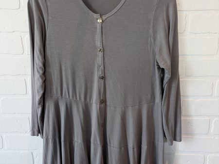 Tunic Long Sleeve By Clothes Mentor In Grey, Size: S Hot on Sale