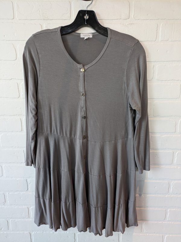 Tunic Long Sleeve By Clothes Mentor In Grey, Size: S Hot on Sale