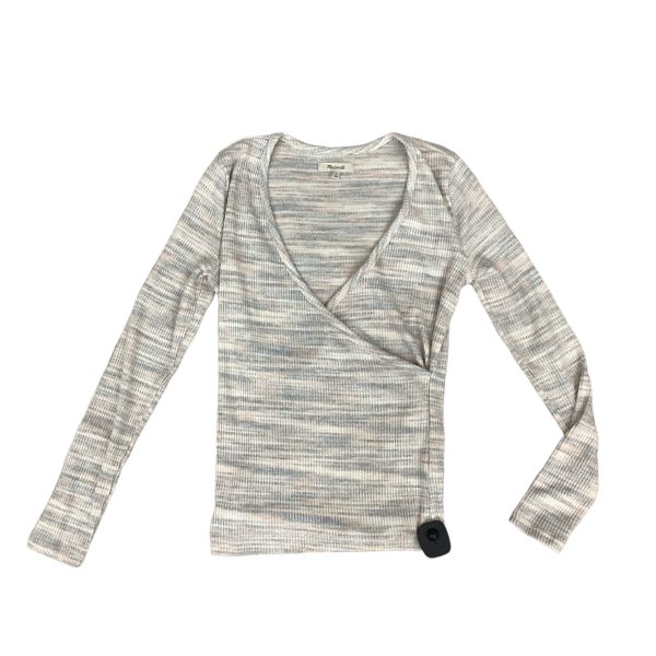 Top Long Sleeve Designer By Madewell In Blue & Pink, Size: S on Sale