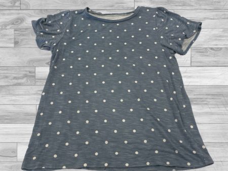 Top Short Sleeve Basic By Loft In Grey, Size: 10 Cheap