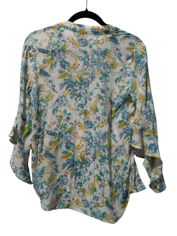 Blouse 3 4 Sleeve By Counterparts In Floral Print, Size: S For Sale