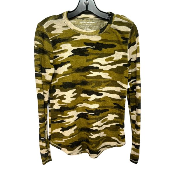 Top Long Sleeve Basic By Lucky Brand In Camouflage Print, Size: S Fashion