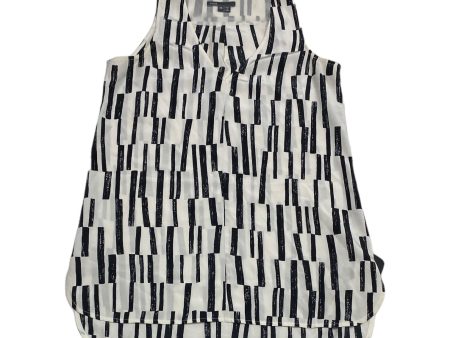 Top Sleeveless Designer By Vince In Black & Cream, Size: Xs For Cheap