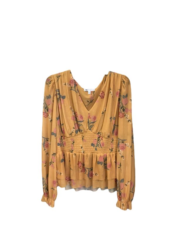 Blouse Long Sleeve By Dr2 In Gold, Size: Xxl Sale