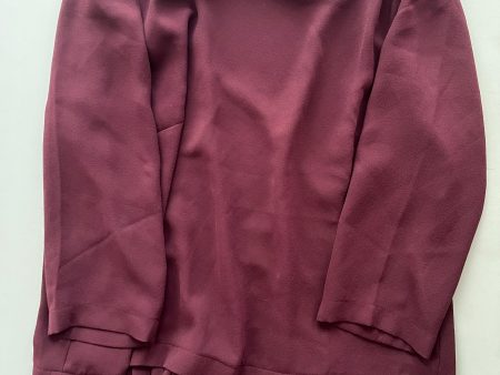 Blouse 3 4 Sleeve By J Jill In Burgundy, Size: M For Cheap