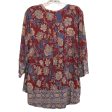 FLORAL PRINT TOP LS by LUCKY BRAND Size:2X For Sale