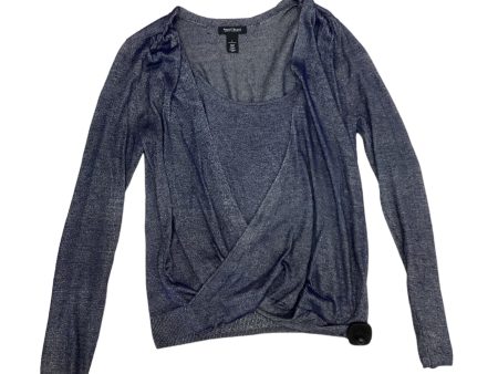 Top Long Sleeve Designer By White House Black Market In Blue, Size: L For Cheap