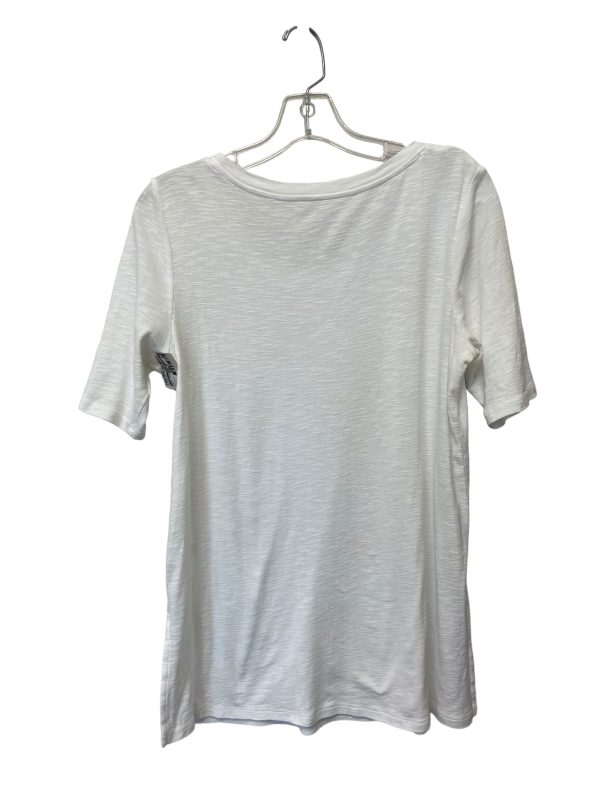 Top Short Sleeve Basic By J. Jill In White, Size: S Online Hot Sale