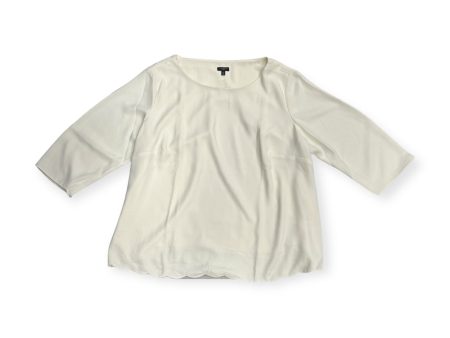 Top 3 4 Sleeve By Talbots In Cream, Size: 2x Discount