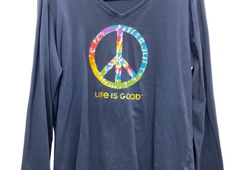 Top Long Sleeve Basic By Life Is Good In Blue, Size: Xl Online now