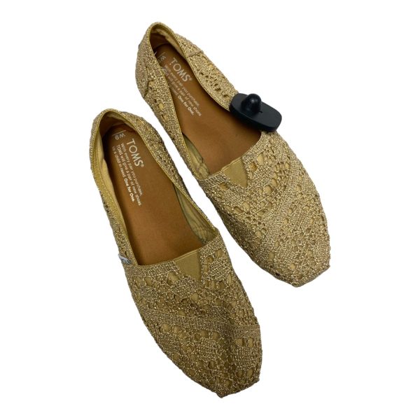 Shoes Flats By Toms In Gold, Size: 9 Online Sale