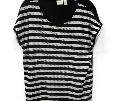 Top Short Sleeve By Zenergy By Chicos In Black & White, Size: L Online