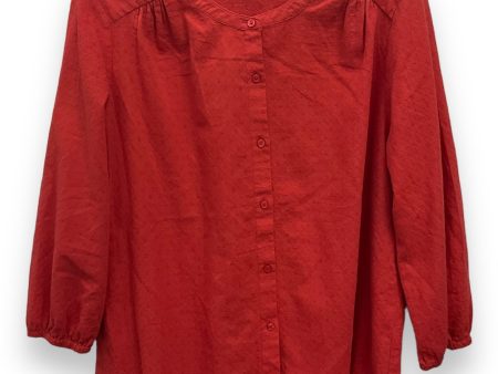 Top 3 4 Sleeve By Banana Republic In Red, Size: L Discount