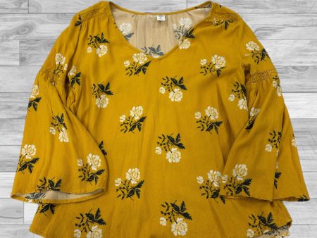 Top 3 4 Sleeve By Old Navy In Yellow, Size: Xs Supply