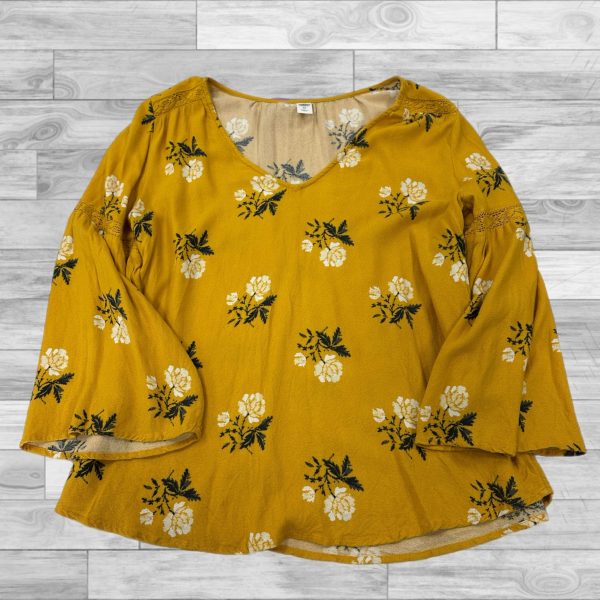 Top 3 4 Sleeve By Old Navy In Yellow, Size: Xs Supply