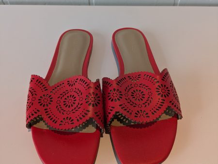 Sandals Flats By Ann Taylor In Red, Size: 6.5 Online Hot Sale