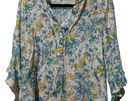 Blouse 3 4 Sleeve By Counterparts In Floral Print, Size: S For Sale