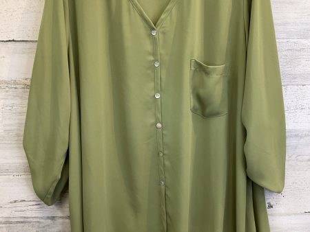 Top 3 4 Sleeve By Karen Kane In Green, Size: 3x Sale