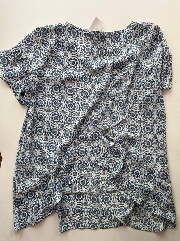 Blouse Short Sleeve By Loft In Blue, Size: M For Sale