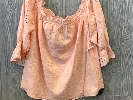 Top 3 4 Sleeve By Ophelia Roe In Coral, Size: Xl For Sale