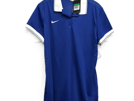 Athletic Top Short Sleeve By Nike In Blue, Size: Xl Cheap