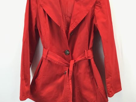 Coat Trench Coat By Ellen Tracy In Red, Size: M Online now