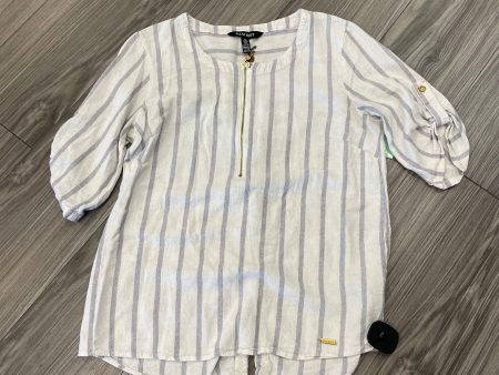 Blouse 3 4 Sleeve By Ellen Tracy In Striped Pattern, Size: S For Sale